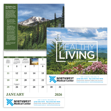 Healthy Living Wall Calendar - Spiral